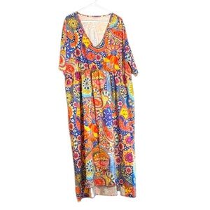 NWOT-Vibrant Multicolor Maxi Dress